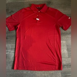 Medium Red Nike Golf Dri-Fit Polo shirt